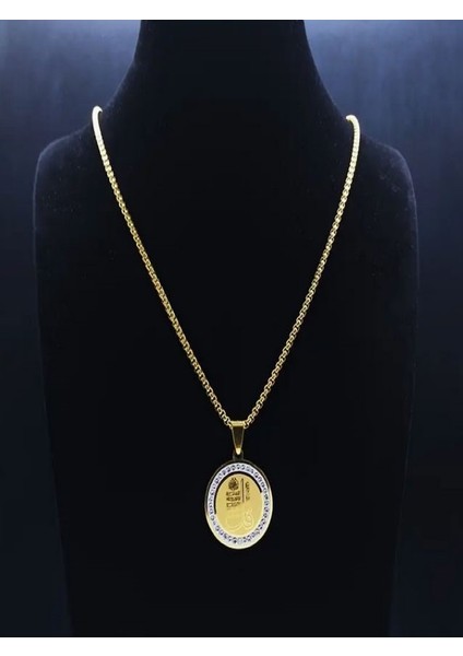 Arapça Paslanmaz Çelik Kolye-18K Altın Kaplama fiyatları