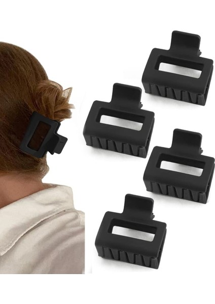 Kadın 4'lü Siyah Mandal Toka Seti