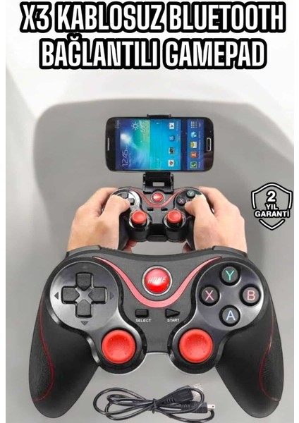 Game Stick Android Uyumlu Gamepad X3 Standlı Oyun Kolu Bluetooth Bağlantılı - M657B339-N89657
