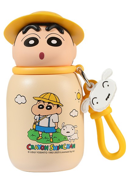 [orijinal Crayon Shin-Chan] Mini Termos Bardağı 316 Gıda Sınıfı Çocuk Su Bardağı Taşınabilir Yüksek Görünümlü Bardağı (Yurt Dışından)