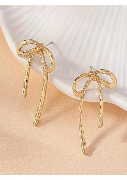 Altın Rengi Kurdele Küpe modelleri