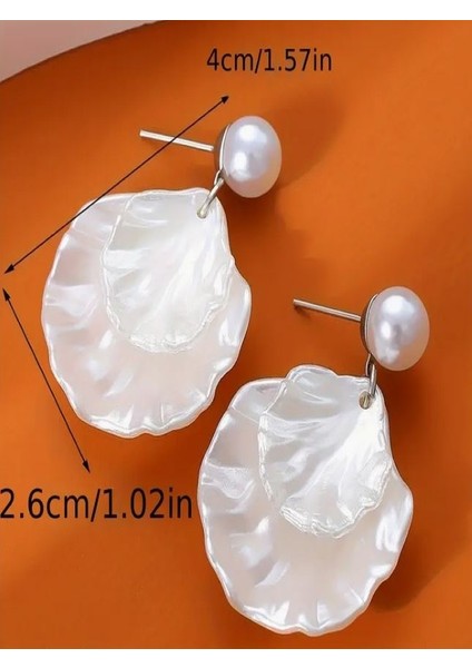 Altın Rengi İğneli Deniz Kabuklu İncili Küpe indirimleri