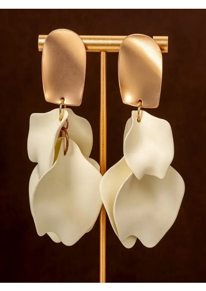 Şık Gül Çiçeği Sallantılı Küpeler modelleri