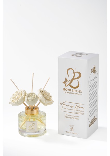 Morning Bloom 155 ml Çiçek Taşlı Bambu Çubuklu Oda Kokusu (Lavanta&narenciye) modelleri