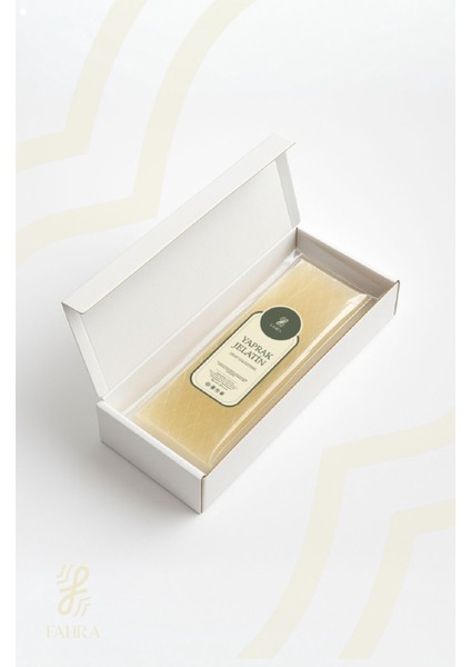 Doğal Helal Sığır Jelatin Yaprak 15’li – Tatlı ve Pasta İçin Şef Kalitesi