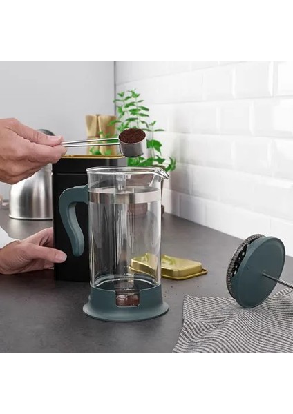 Upphetta French Press Paslanmaz Çelik Koyu Gri Turkuaz 1 Lt fırsatları