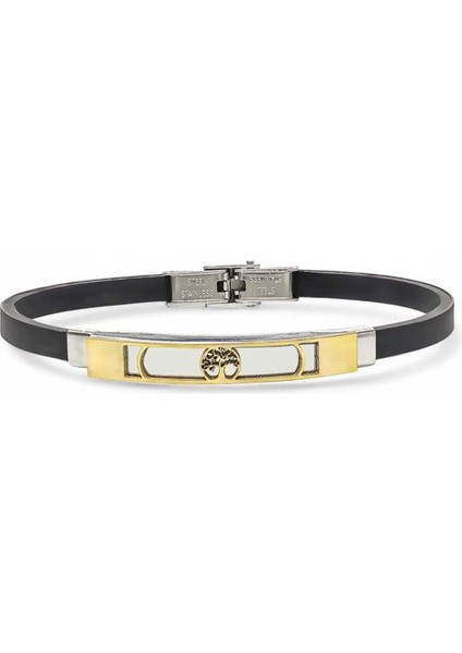 Hayat Ağacı Desenli Çelik Bileklik 959SCB026