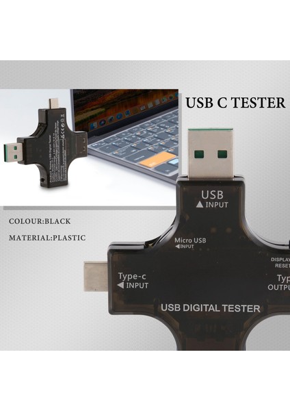 2 Aradan 1 Tip C USB Test Cihazı Renkli Ekran LCD Dijital Multimetre, USB C Voltaj Akım Voltmetre Amper Voltmetre Dedektörü (Yurt Dışından) modelleri