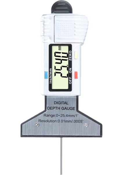 Dijital Lastik Sırt Derinliği Metre Basma Derinliği Dedektör Dijital Lastik Derinlik Göstergesi LCD Ekran Dijital 0.25.4mm Aralık (Yurt Dışından)