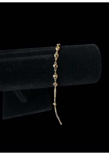 Çelik Gold Minimal Taşlı Kalpli Şahmeran modelleri