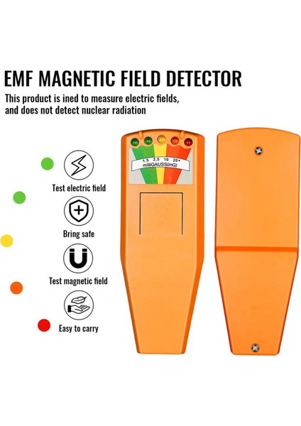 Dijital Elektromanyetik Alan Emf Gauss Metre Hayalet Av Dedektörü Emf Manyetik Alan Dedektörü 5 LED Gauss Ölçer (Yurt Dışından) modelleri
