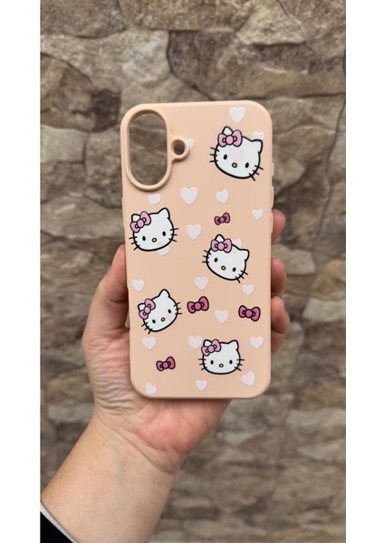 iPhone 16 Uyumlu Hello Kity Silikon Darbe Emici Klasik Korumalı Rubber Kılıf fiyatları