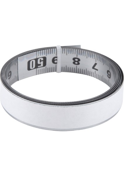 Paslanmaz Çelik Yapışkan Ölçek Hassas Ağaç Işleme Kılavuzu Rail Kendinden Yapışkan Bantlı Metal Cetvel Tutkallı, B-100CM (Yurt Dışından)