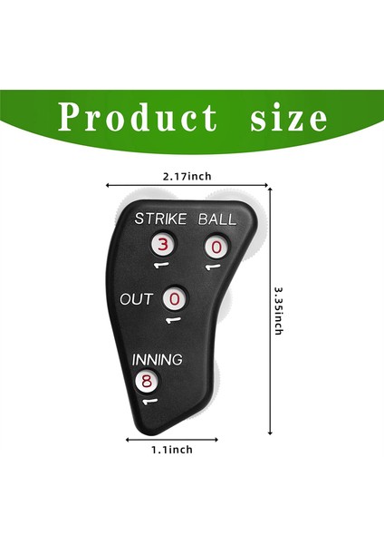 4 Tekerlek Beyzbol Hakem Clicker-Suppire Göstergesi Gear-Pratik Beyzbol Sayacı Skorer Kayıt Outs Için (Yurt Dışından) fiyatları