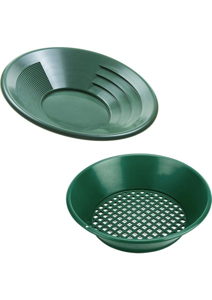 2 Adet Yıkama, Altın Kaydırma Makinesi, Ekran, Madencilik Ekranı, Metal Algılama Araçları, Elek Altın Tavası, Yeşil Plastik Kase (Yurt Dışından)