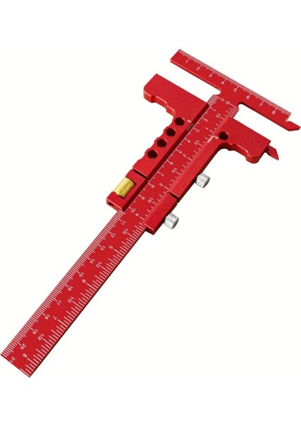 Alüminyum Alaşım Metriği ve Inç - Ahşap Işleme Scriber Işaretleme Hattı Cetveli - Ayarlanabilir T -Square mm ve Inç Çerçeveleme Cetveli (Yurt Dışından)