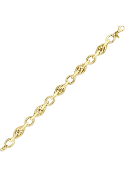 Altın Tasarım Zincir Bileklik - 14K