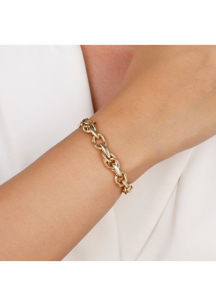 Altın Tasarım Zincir Bileklik - 14K modelleri