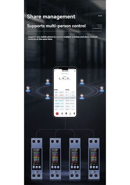 Tuya Wifi Enerji Ölçer Din Ray Montajı Dijital Voltmetre Ammetre Wattmetre Ac 100-290V Kwh Güç Ölçer Uzaktan Kumanda (Yurt Dışından)