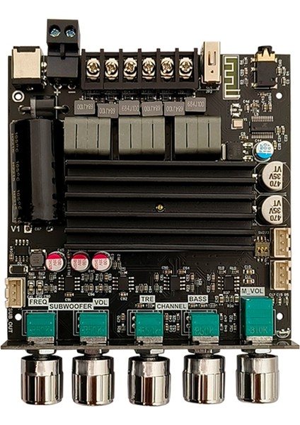 ZK-ST21 Bluetooth Güç Amplifikatör Kartı 2.1 Kanal 100W+100W+200W Subwoofer TPA3221 Dijital Güç Amplifikatör Modülü (Yurt Dışından)