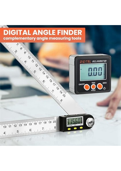 Dijital Açı Bulucu, Dijital Açı Cetveli ve Dijital Açı Göstergesi, 8 INÇ/200 mm 0-360 Derece LED Dijital Önsöz (Yurt Dışından) fiyatları