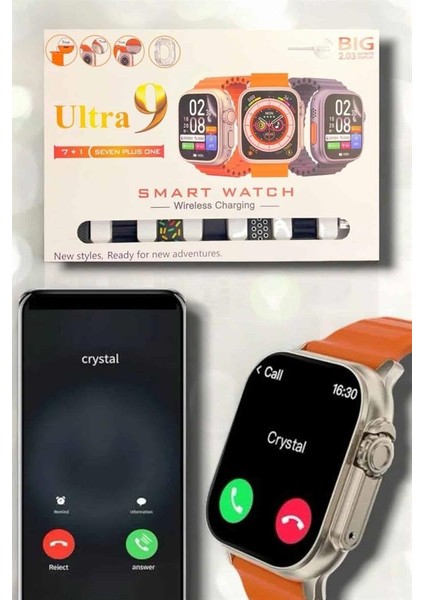 Akıllı Saat Bluetooth Bağlantılı 2.09 Inç Hd Ekran ve Çok Yönlü Sağlık T - M600R088-K89 fırsatları