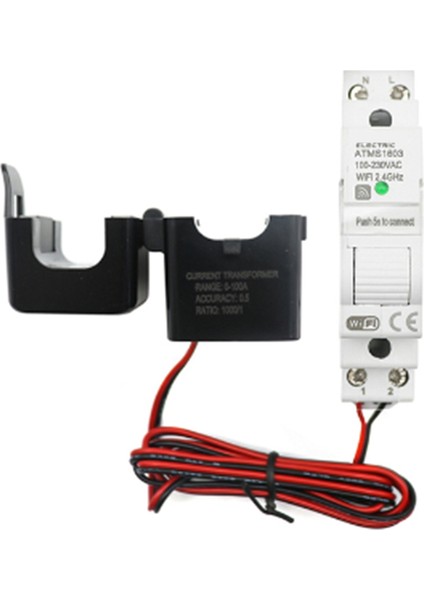 Tuya Akıllı Wifi Elektrik Kwh Metre Din Ray Tek Faz Ac 110V 230V Ct Ac Metre Uygulaması Gerçek Zamanlı Monitör (50A) (Yurt Dışından) fiyatları