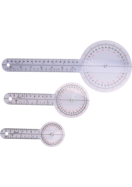 3 Parçalı Gonyometre 6/8/12 Inç Mesleki Terapi Pregractor Aracı Ölçüm Açısı Hükümdarını 360 Derece Evrensel (Yurt Dışından) modelleri