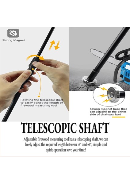 Manyetik Yakacak Odun Ölçüm Kiti Çelik Manyetik Base 16 Ila 26IN Kolay Kapatılması Kapatıyorum Ölçüm Aracı Ayarlanabilir (Yurt Dışından) fırsatları