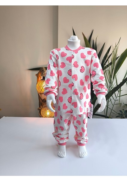 Kız-Erkek Bebek- Çocuk Pijama Takımı %100 Pamuk Uzun Kollu Önü Çıtçıtlı Mevsimlik fiyatları