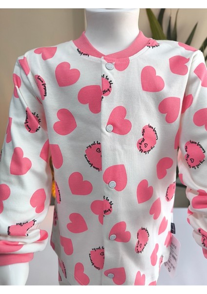 Kız-Erkek Bebek- Çocuk Pijama Takımı %100 Pamuk Uzun Kollu Önü Çıtçıtlı Mevsimlik fırsatları