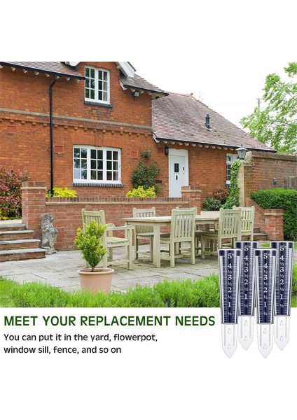 4 Adet 5 Inç Kapasiteli Yağmur Göstergesi Dış Mekan Okunması Kolay Akrilik Yağmur Göstergeleri, Yağışları Ölçün ve Izleyin (Yurt Dışından) indirimleri