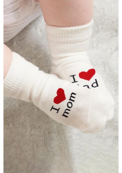 Mom Dad 3lü Penye Soket Çorap 10123 Ekru modelleri