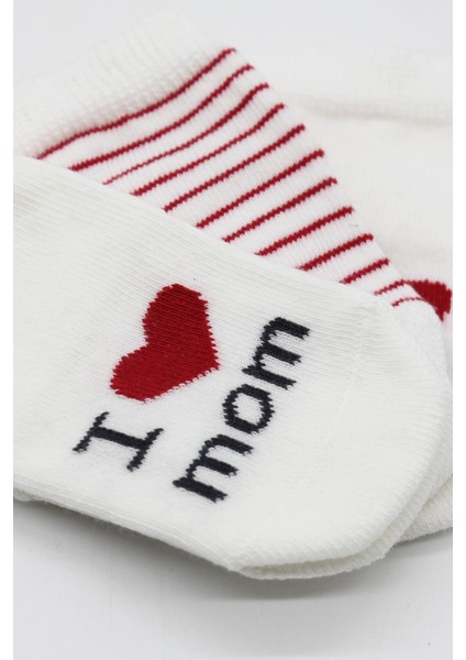 Mom Dad 3lü Penye Soket Çorap 10123 Ekru indirimleri