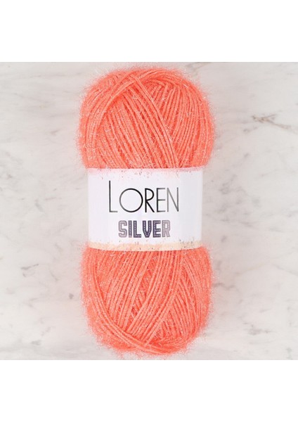 Loren Silver Turuncu El Örgü Ipi - RS0019 - 34084