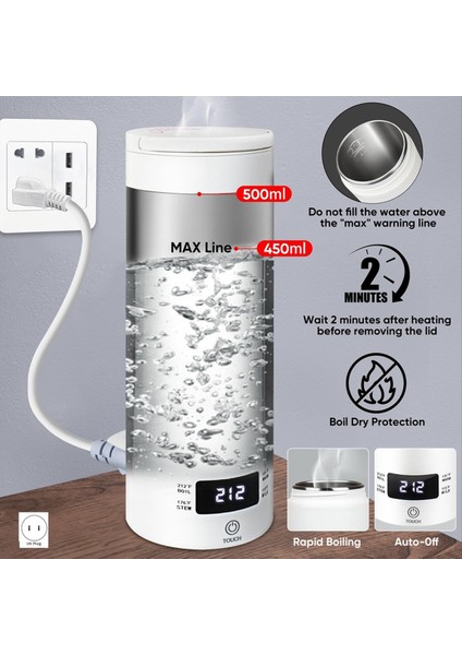 Seyahat Elektrikli Su Isıtıcısı Taşınabilir Mini Su Isıtıcısı Taşınabilir Elektrikli Sıcak Su Bardağı Küçük Elektrikli Sıcak Su Bardağı Su Isıtıcısı Abd Fişi (Yurt Dışından) fiyatları