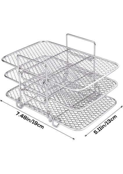 2 Adet Hava Fritöz Rafı Hava Fritözü Çok Katmanlı Çift Sepetli Hava Fritözü Aksesuarları Paslanmaz Çelik Izgara Rafı Pişirme (Yurt Dışından) fiyatları