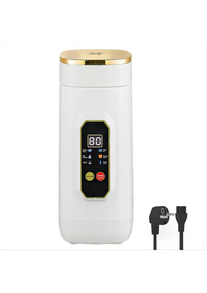 Seyahat Su Isıtıcısı, Küçük, 450 Ml, 6 Sıcaklık Ayarlı, LED Ekranlı, Çay, Kahve, Kamp ve Ab Fişi Için Taşınabilir Mini Su Isıtıcısı (Yurt Dışından)