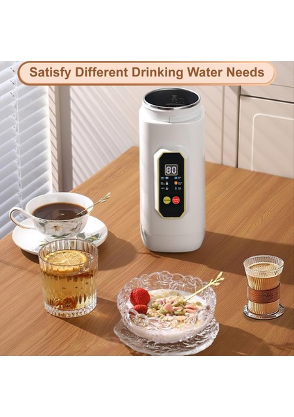 Seyahat Su Isıtıcısı, Küçük, 450 Ml, 6 Sıcaklık Ayarlı, LED Ekranlı, Çay, Kahve, Kamp ve Ab Fişi Için Taşınabilir Mini Su Isıtıcısı (Yurt Dışından) modelleri
