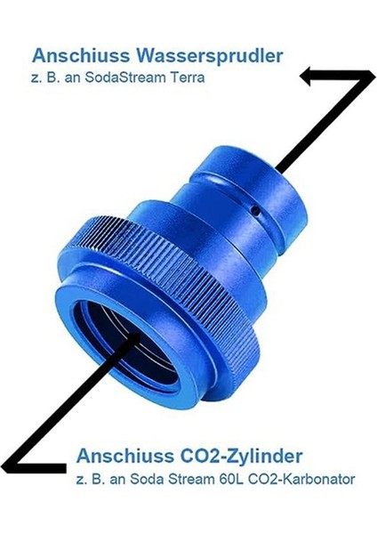 Terra/art//duo Makinesi Soda Adaptörü TR21-4 Dişli Valf Dolum 2 Takım (Mavi) (Yurt Dışından) modelleri