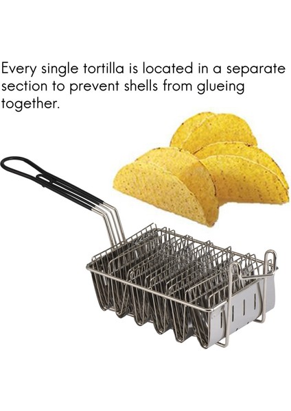 Taco Fritöz Sepeti, Taco Fritöz, 6 Kabuklu Fritöz Tutma Saplı Taco Tutucu Sepeti Taco Tutucu Standı (Yurt Dışından) modelleri