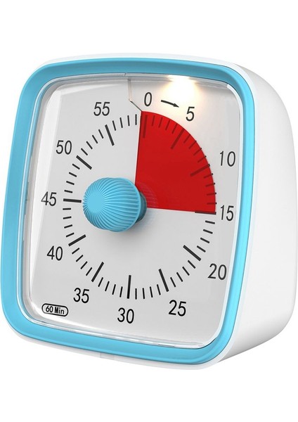 Gece Işıklı Görsel Zamanlayıcı, Çocuklar ve Yetişkinler Için 60 Dakikalık Geri Sayım Zamanlayıcısı, Zaman Yönetimi Aracı (Mavi) (Yurt Dışından)