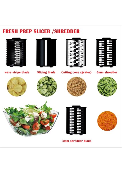 Kitchenaid Stand Mikseri Için 5 Bıçaklı Sebze Dilimleyici ve Salata Yapıcı ile Paslanmaz Çelik Dilimleyici/parçalayıcı Aparatı (Yurt Dışından) fiyatları