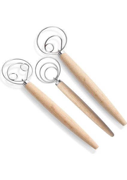 Danimarka Hamur Çırpma Teli Ekmek Mikseri, 3 Adet Paslanmaz Çelik Hollanda Çırpma Teli Kek, Tatlı, Ekmek, Pizza, Pasta, Mutfak, Pişirme Aleti (Yurt Dışından)