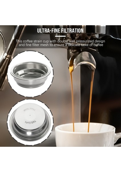 58 mm Çift Duvarlı Filtre Sepeti Kahve Makinesi Paslanmaz Çelik Çift Duvarlı Taşınabilir Süzgeç Sepeti Yeniden Kullanılabilir Kahve Filtreleri (Yurt Dışından) fiyatları
