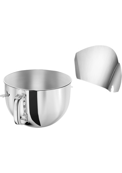 Kitchenaid 6q Kase Kaldırmalı Stand Mikser Aksesuarları Için Saplı Paslanmaz Çelik Kase + Paslanmaz Çelik Giriş (Yurt Dışından)