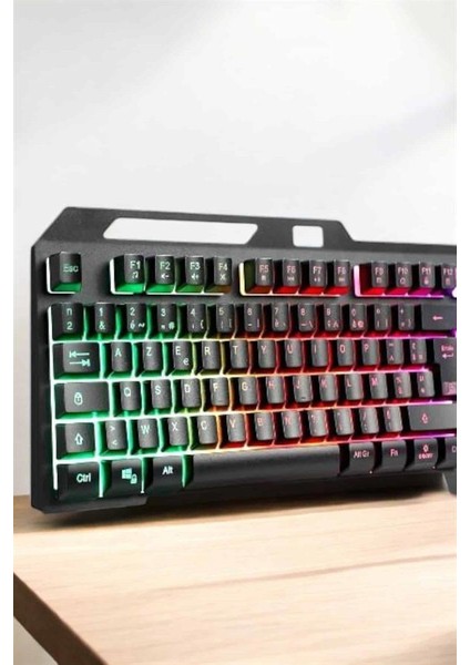 bulurum led ışıklı klavye usb girişli rgb ışıklı q klavye mouse hediyeli modelleri