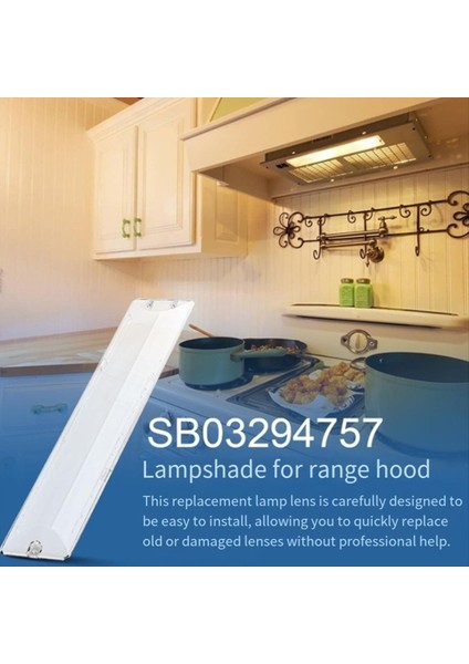 SB03294757 Broan Modelleri RME50000, PM250 Için Davlumbaz Lambası Cam Kapağı Dayanıklı ve Kolay Kurulum (Yurt Dışından) modelleri