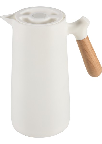 1l Cam Astar Termos Sıcak Su Sürahisi Ev Ofis Yalıtım Sızdırmaz Sıcak Su Potu Kahve Çay Için Termal, Beyaz (Yurt Dışından)