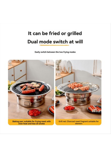 13 Inç Kore Barbekü Izgarası Çok Işlevli Kömürlü Barbekü Izgarası Taşınabilir Kömür Sobası Kamp Piknik Iç Mekan Için (Yurt Dışından) fiyatları